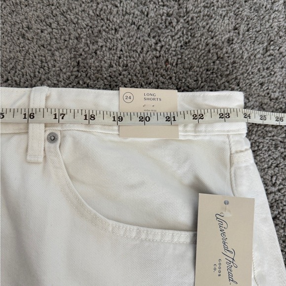 Universal Thread Mens High Rise Long Shorts Cream Plus Size 24 Denim Casual NWOT - Picture 4 of 11